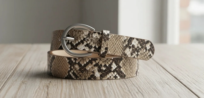 CINTURON MUJER ANIMAL PRINT POLLINI - POM052X | MARRON CLARO - 3