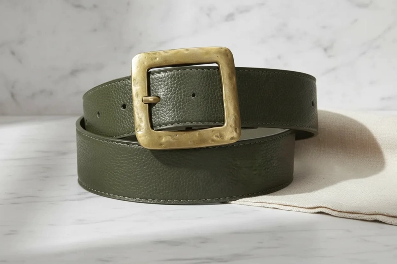 CINTURON MUJER HEBILLA MARTILLADA PANAMA JACK - PJM004X | VERDE - 4