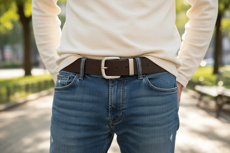CINTURON HOMBRE HEBILLA GRUESA PANAMA JACK - PJH002X | MARRON - 2