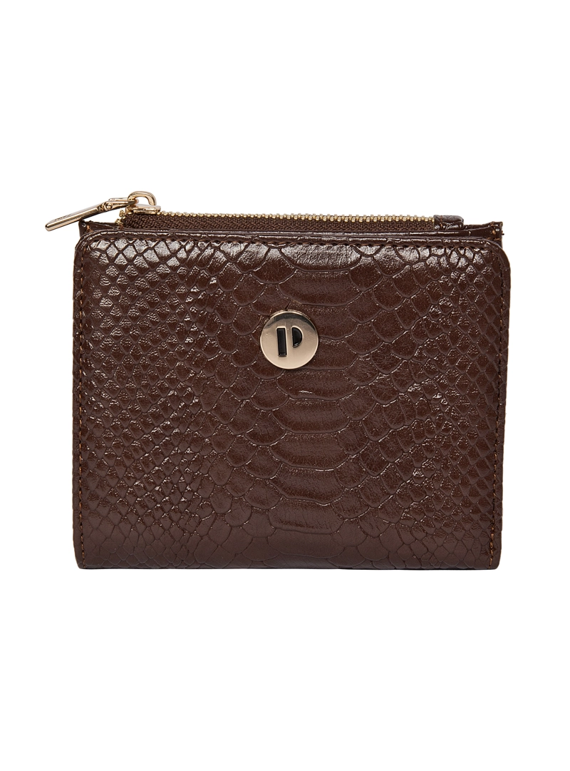 BILLETERA MUJER CON TEXTURA POLLINI - POM046X | MARRON - 1