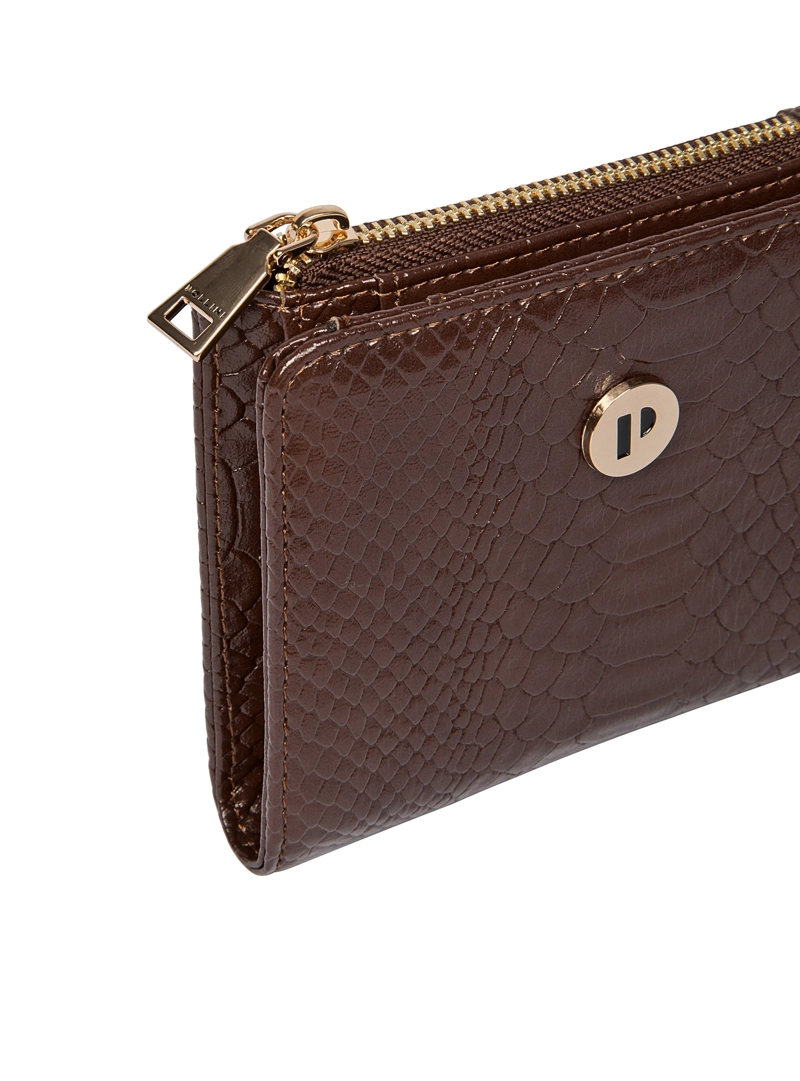 BILLETERA MUJER CON TEXTURA POLLINI - POM046X | MARRON - 4