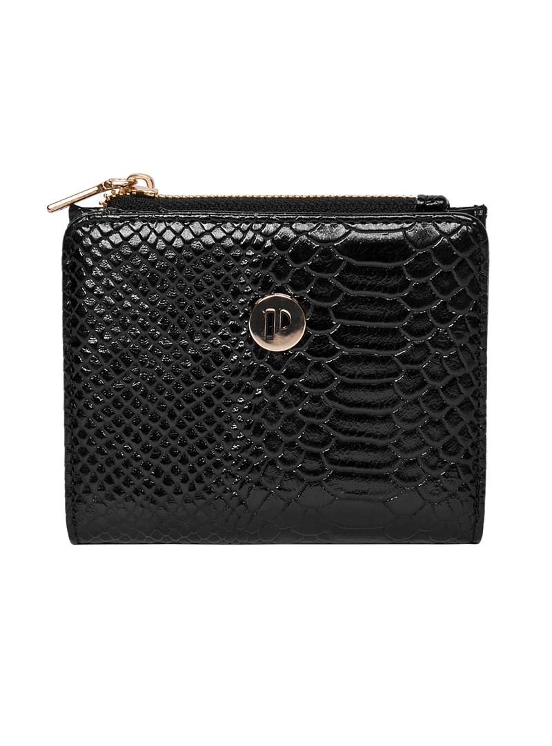 BILLETERA MUJER CON TEXTURA POLLINI - POM046X | NEGRO - 1