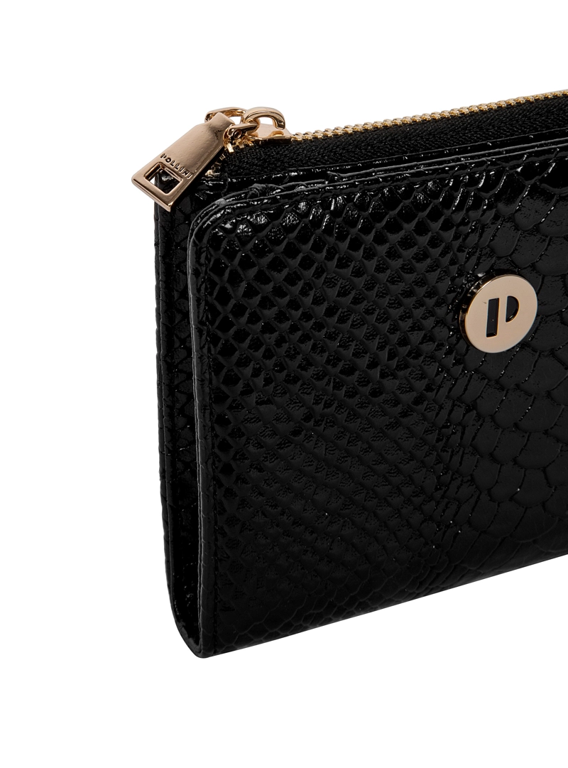 BILLETERA MUJER CON TEXTURA POLLINI - POM046X | NEGRO - 3