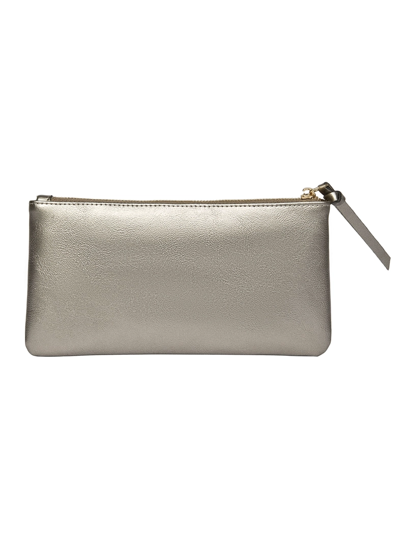 BILLETERA MUJER TIPO MONEDERO XL POLLINI - POM047X | PLATEADO - 2