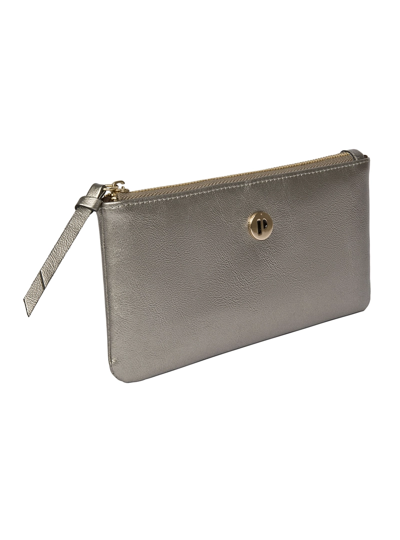 BILLETERA MUJER TIPO MONEDERO XL POLLINI - POM047X | PLATEADO - 5