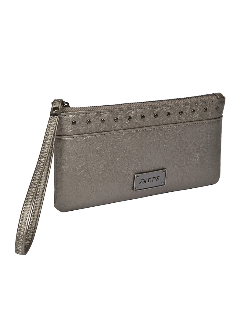 BILLETERA TIPO MONEDERO MUJER CON TACHAS ZAPPA - ZAM045X | PLATEADO - 5