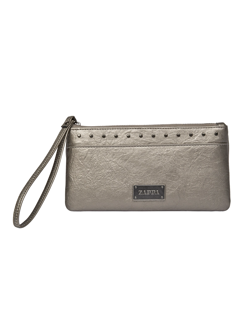 BILLETERA TIPO MONEDERO MUJER CON TACHAS ZAPPA - ZAM045X | PLATEADO - 6