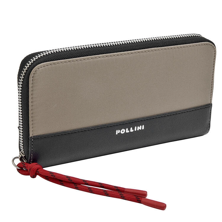 BILLETERA MUJER ESTRUCTURADA XL POLLINI - J864 | MARRON CLARO - 2
