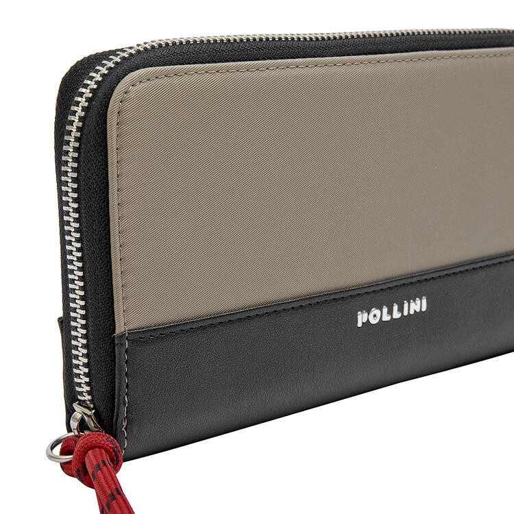 BILLETERA MUJER ESTRUCTURADA XL POLLINI - J864 | MARRON CLARO - 5