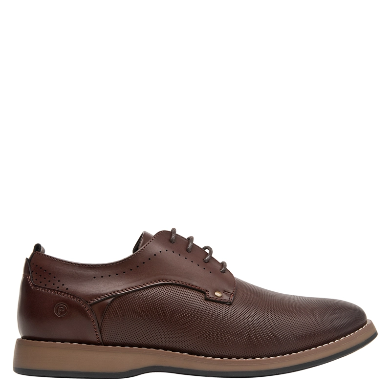ZAPATO CASUAL HOMBRE PLUMA - PLH0086 | MARRON OSCURO - 1