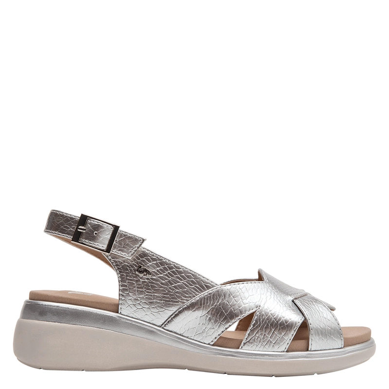 SANDALIA CASUAL MUJER 16 HRS - 16M0496 | PLATEADO Plata 39