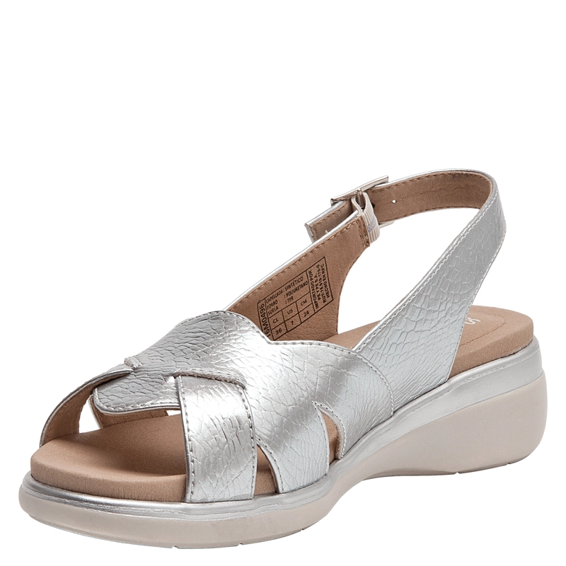 SANDALIA CASUAL MUJER 16 HRS - 16M0496 | PLATEADO - 5