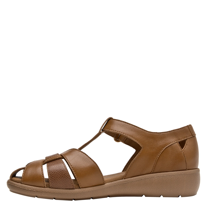 SANDALIA CASUAL MUJER 16 HRS - 16M0408 | MARRON CLARO - 4