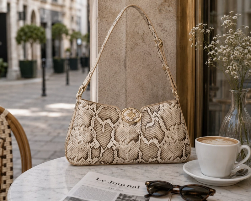 CARTERA CUERO ANIMAL PRINT LUZ DA LUA - LDM0176 - 2
