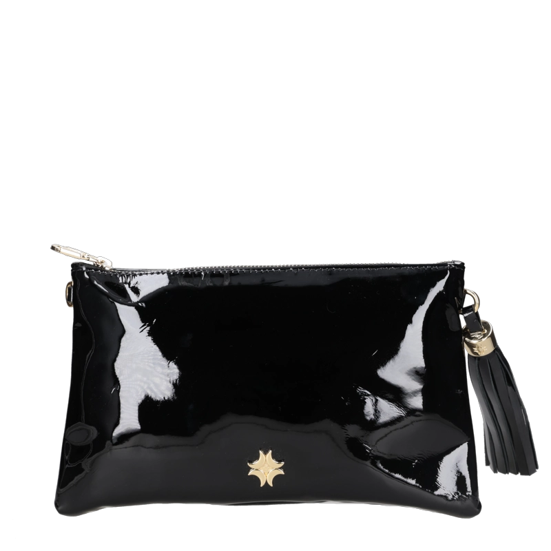 CARTERA CUERO CHAROL Y CADENA FIESTA LUZ DA LUA - LDM0180 - 6