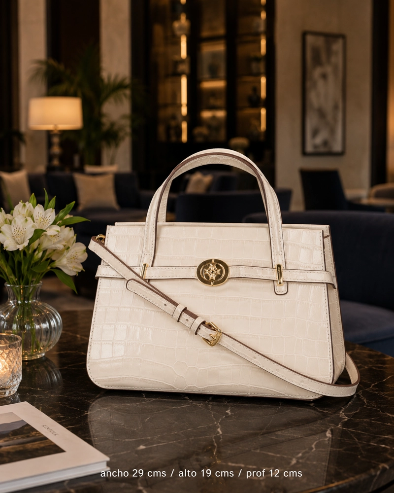 CARTERA CUERO TOTE BAG LUZ DA LUA - LDM0183 | BLANCO - 2