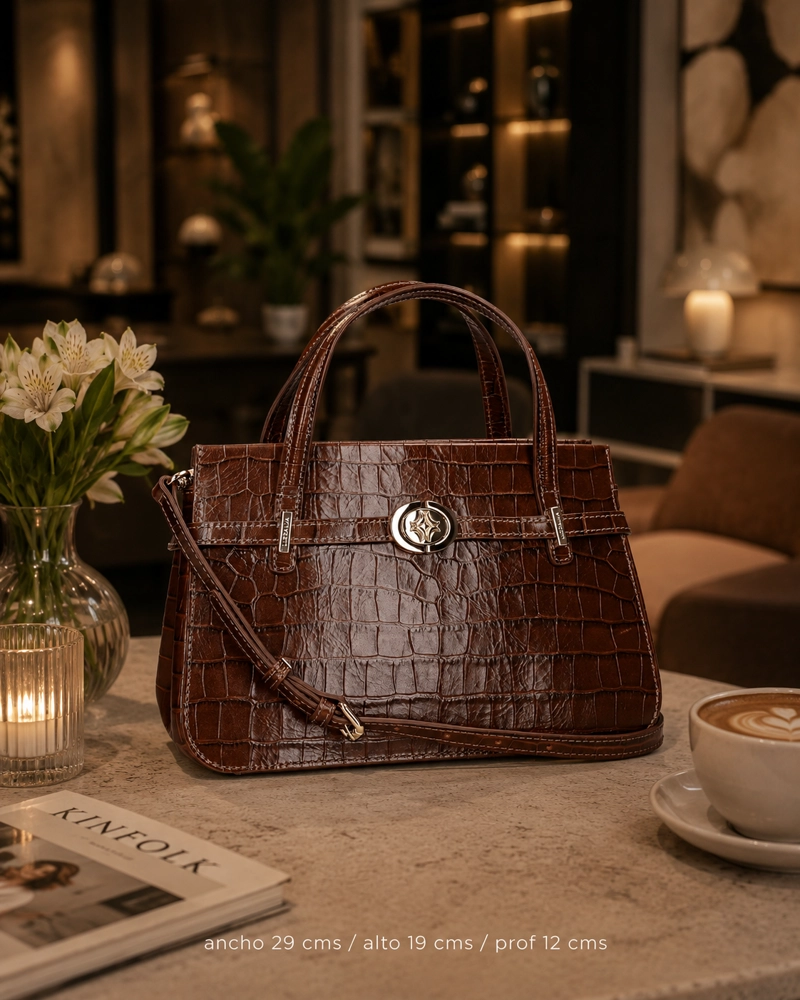 CARTERA CUERO TOTE BAG LUZ DA LUA - LDM0183 | MARRON - 2