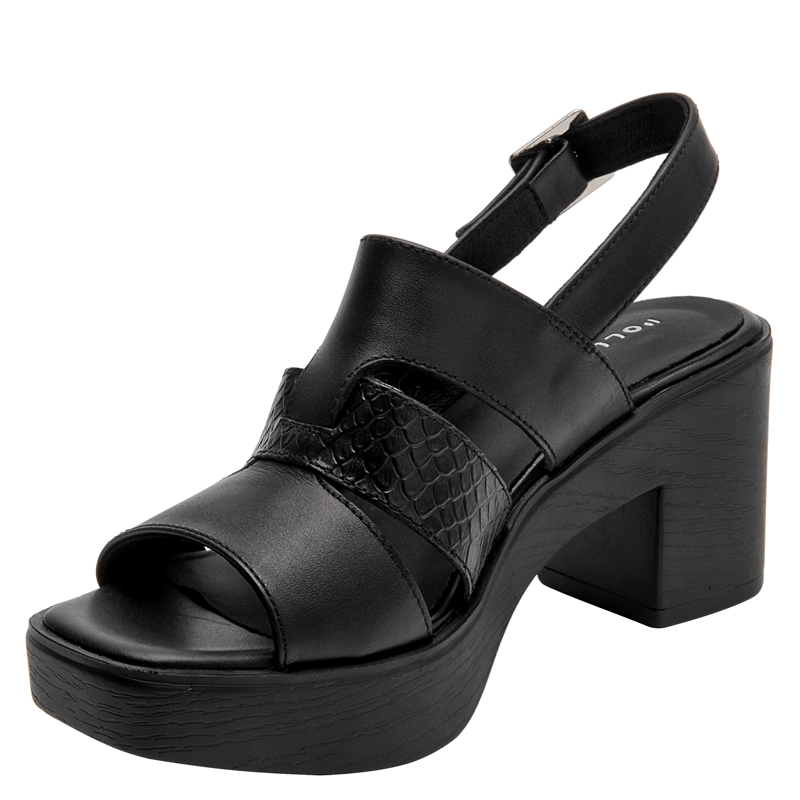 SANDALIA CASUAL MUJER POLLINI - POM0019 | NEGRO - 4