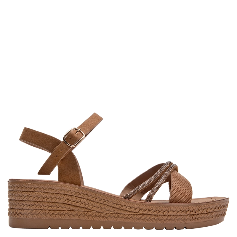 SANDALIA CASUAL MUJER BRUNO ROSSI - BRM0491 | MARRON CLARO - 1
