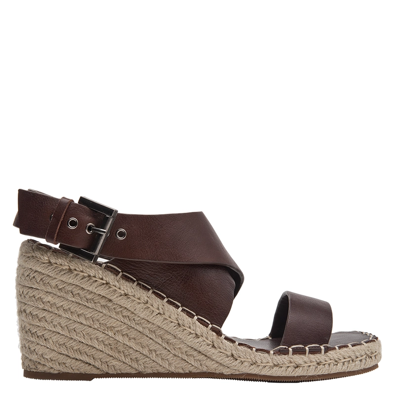 SANDALIA CASUAL MUJER POLLINI - POM0381 | MARRON OSCURO - 1