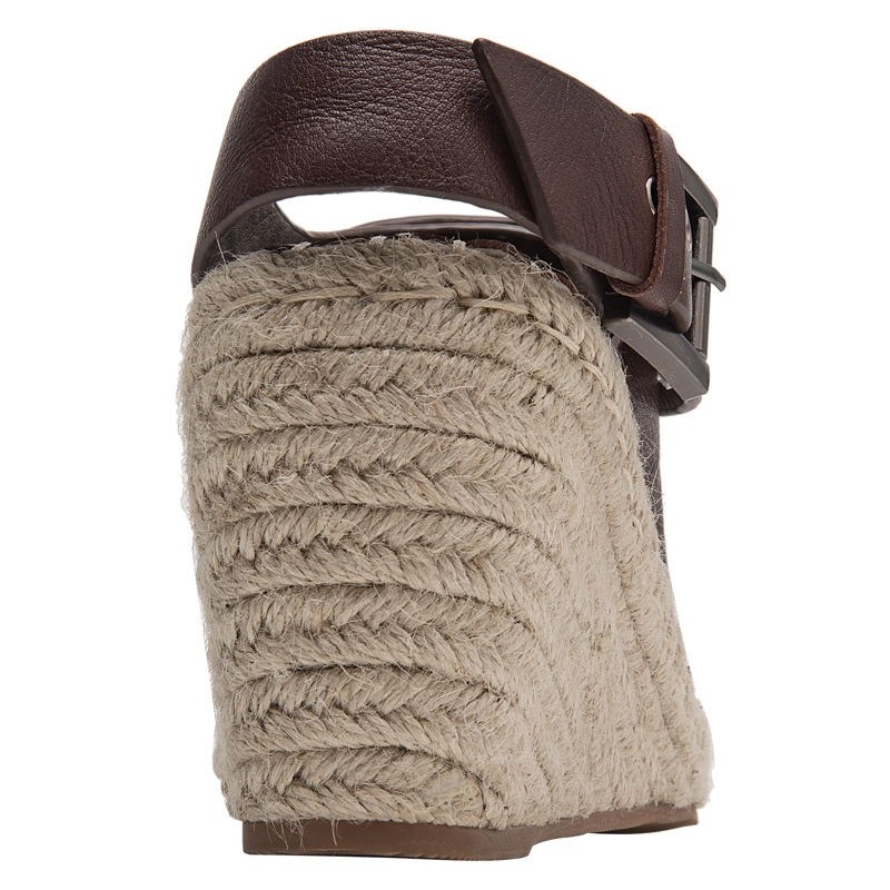 SANDALIA CASUAL MUJER POLLINI - POM0381 | MARRON OSCURO - 3