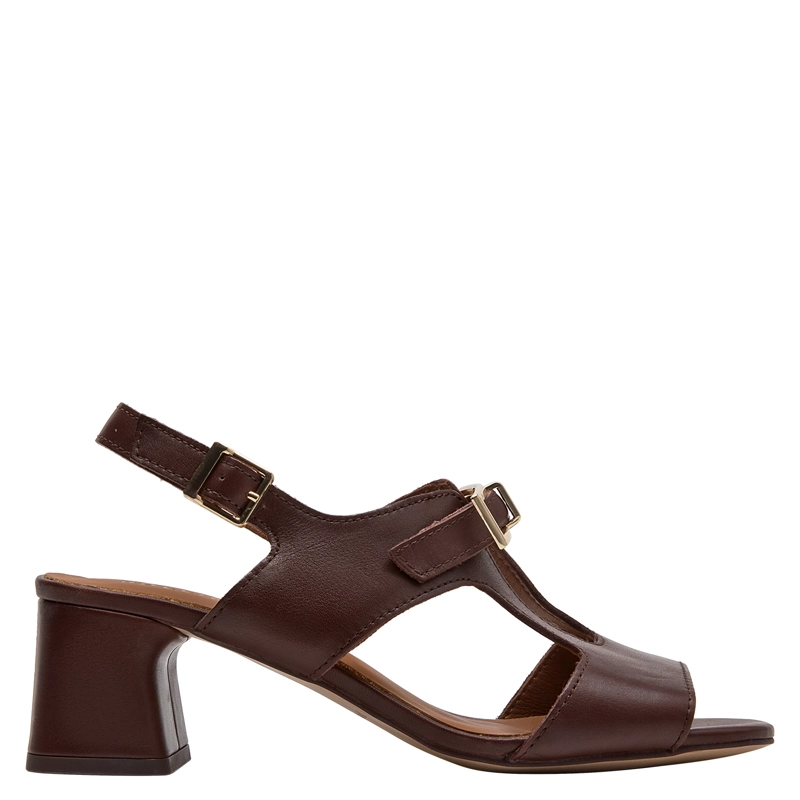 SANDALIA CASUAL MUJER POLLINI - POM0315 | MARRON OSCURO - 2