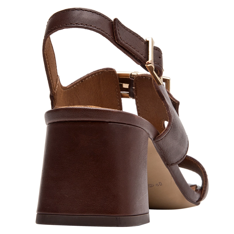 SANDALIA CASUAL MUJER POLLINI - POM0315 | MARRON OSCURO - 4