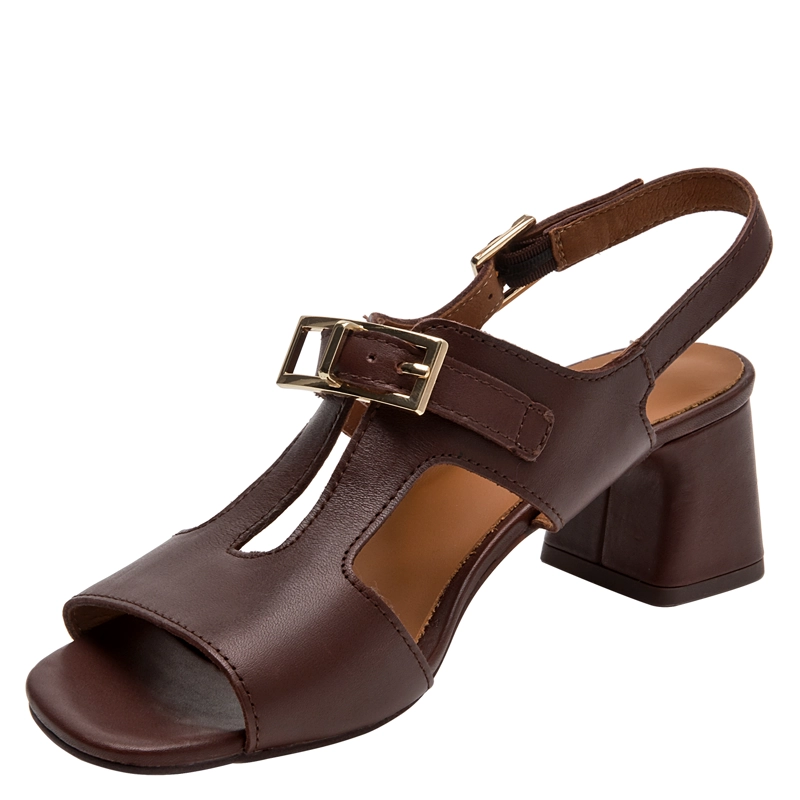 SANDALIA CASUAL MUJER POLLINI - POM0315 | MARRON OSCURO - 5