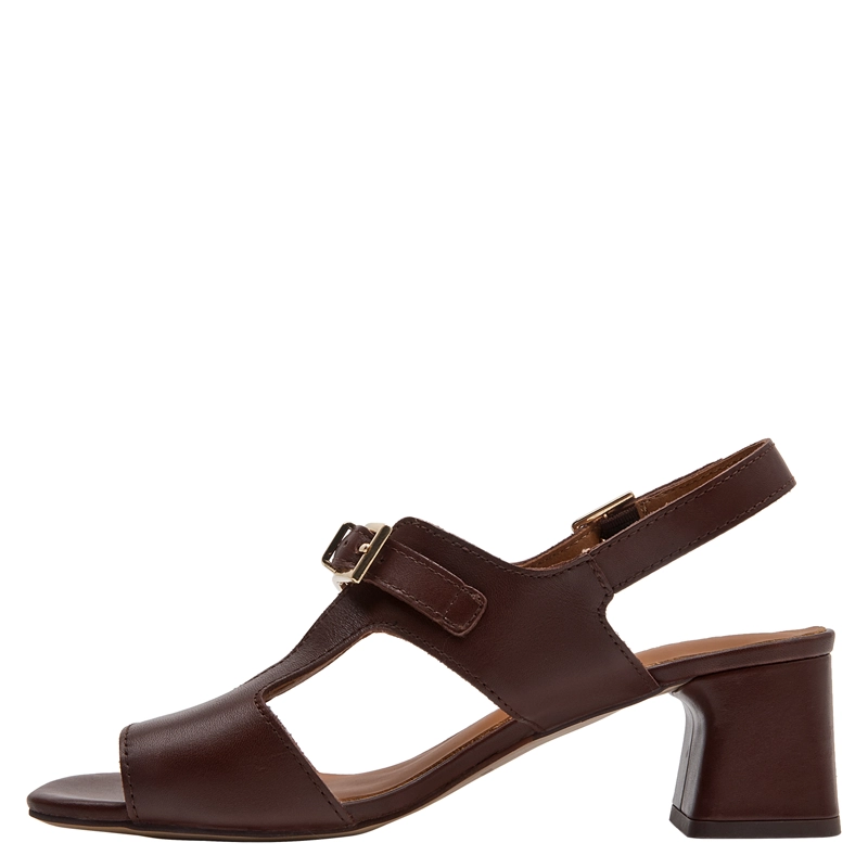 SANDALIA CASUAL MUJER POLLINI - POM0315 | MARRON OSCURO - 6