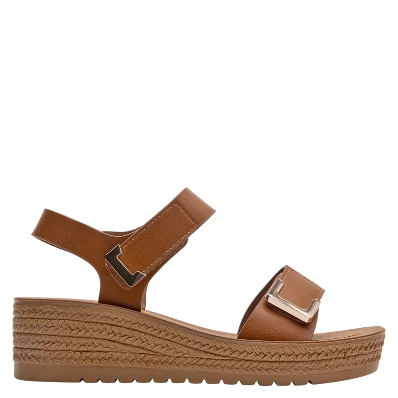 SANDALIA CASUAL MUJER BRUNO ROSSI - BRM0489 | MARRON CLARO - 1