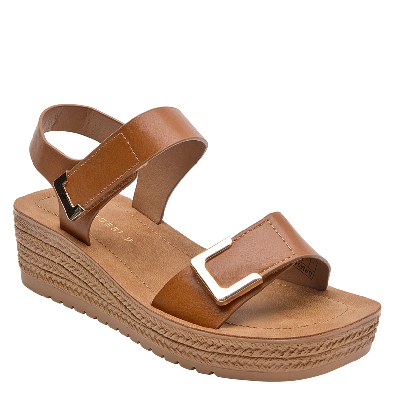 SANDALIA CASUAL MUJER BRUNO ROSSI - BRM0489 | MARRON CLARO - 7