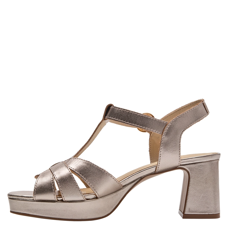 SANDALIA CASUAL MUJER POLLINI - POM0320 | DORADO - 6