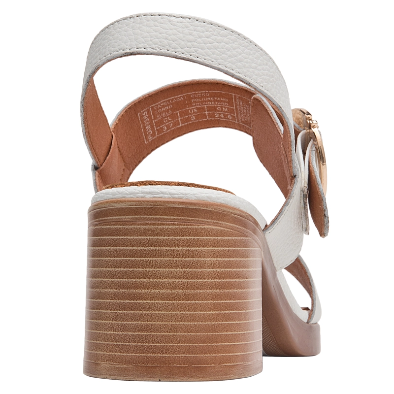 SANDALIA CASUAL MUJER POLLINI - POM0385 | BLANCO - 8