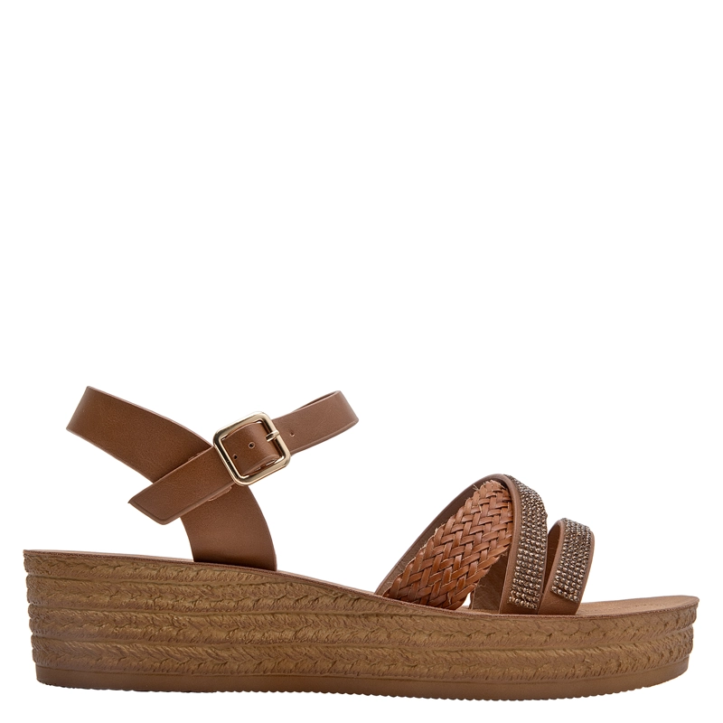 SANDALIA CASUAL MUJER BRUNO ROSSI - BRM0481 | MARRON CLARO - 1