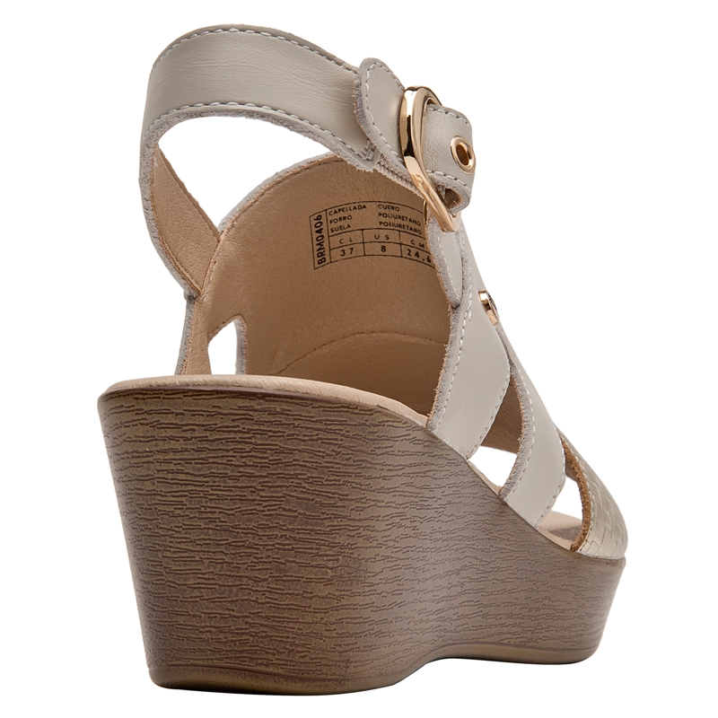 SANDALIA CASUAL MUJER BRUNO ROSSI - BRM0406 | BEIGE - 4