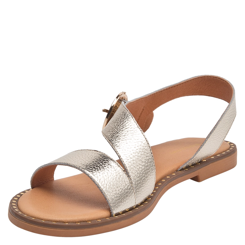 SANDALIA CASUAL MUJER POLLINI - POM0387 | DORADO - 5
