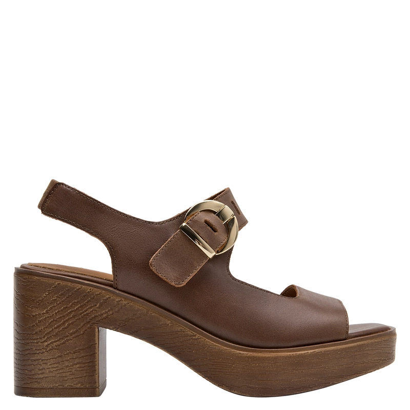 SANDALIA CASUAL MUJER POLLINI - POM0305 | MARRON OSCURO - 1