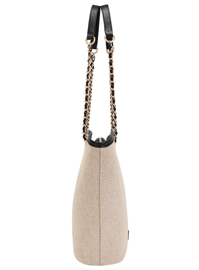 CARTERA TOTE BAG EFECTO TEJIDO + PU - POM070X - 5