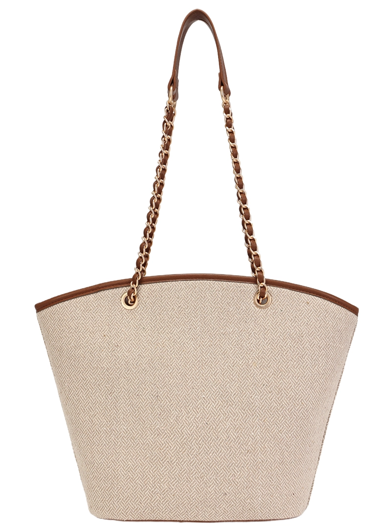 CARTERA TOTE BAG EFECTO TEJIDO + PU - POM070X - 5
