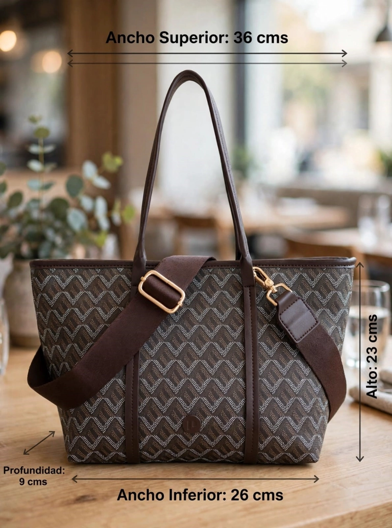 CARTERA TOTE ESTAMPADO GEOME TRICO POLLINI - POM072X - 2