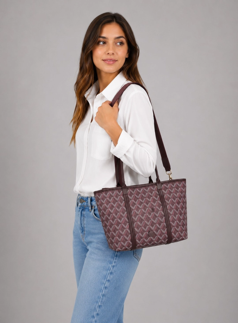 CARTERA TOTE ESTAMPADO GEOME TRICO POLLINI - POM072X - 1