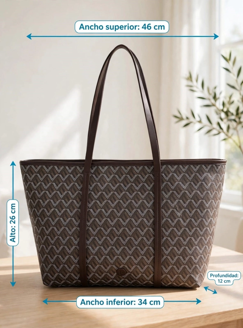 CARTERA TOTE ESTAMPADO GEOME TRICO POLLINI - POM073X - 2