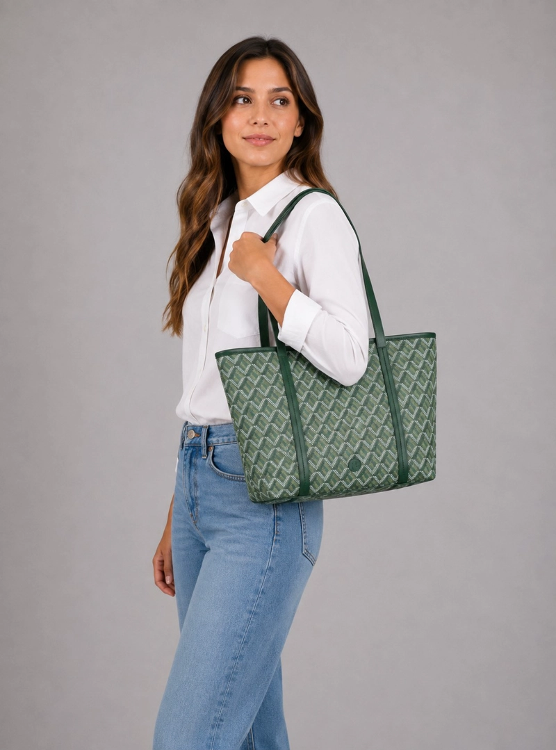 CARTERA TOTE ESTAMPADO GEOME TRICO POLLINI - POM073X - 1
