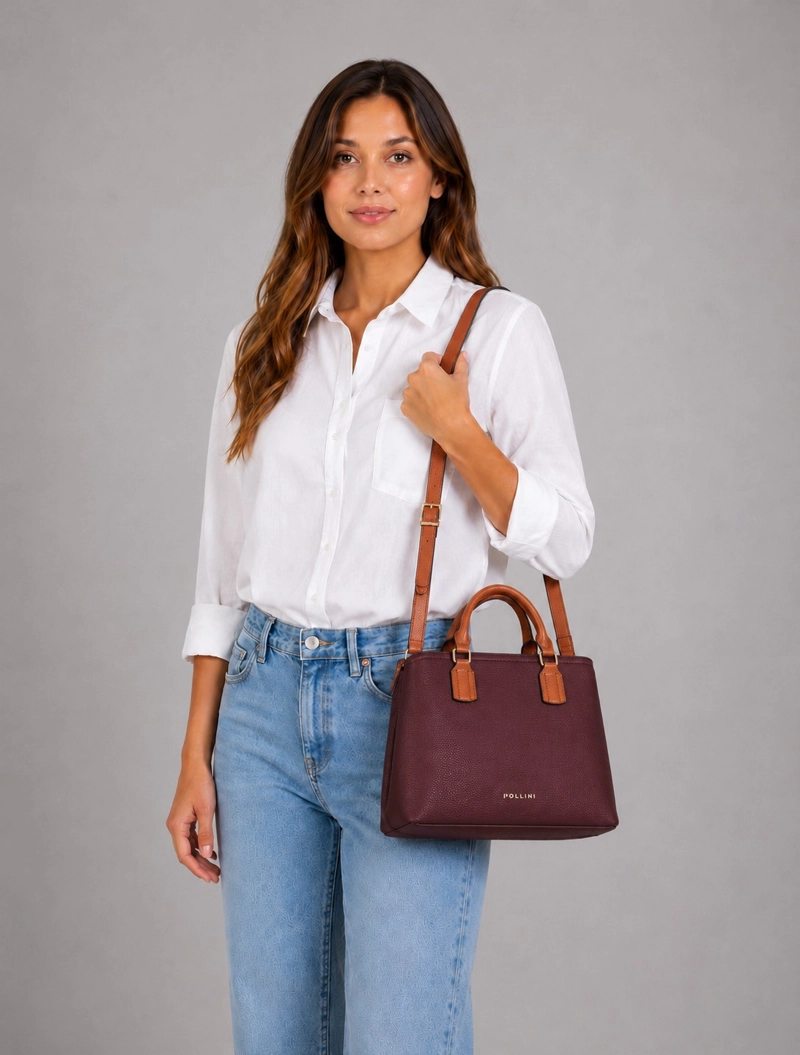 CARTERA BANDOLERA TIPO SATCHEL POLLINI - POM074X - 1