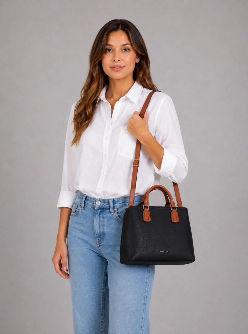 CARTERA BANDOLERA TIPO SATCHEL POLLINI - POM074X - 1