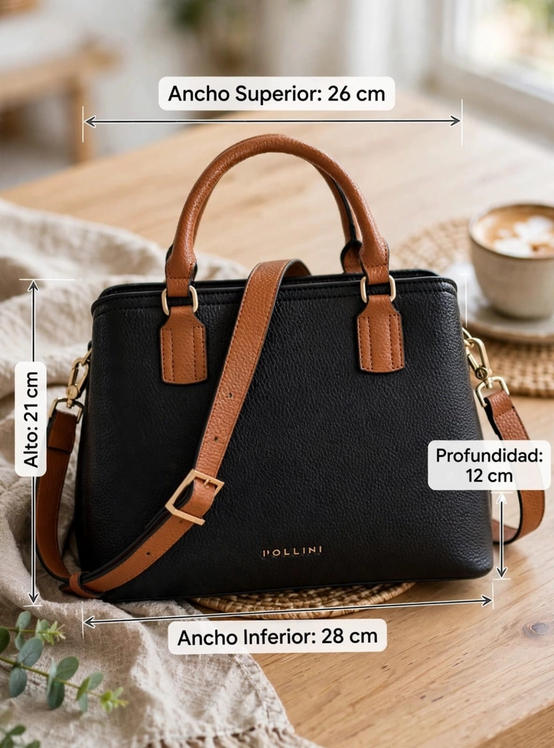 CARTERA BANDOLERA TIPO SATCHEL POLLINI - POM074X - 2