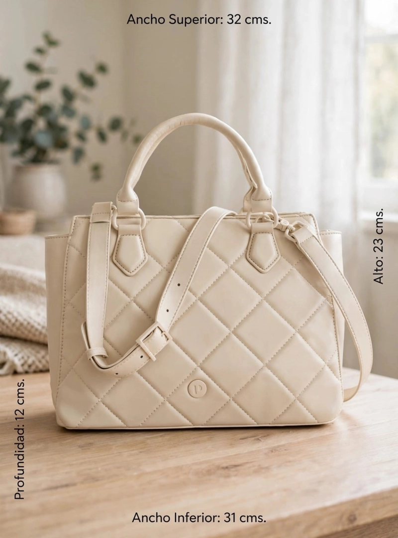 CARTERA TOTE TIPO QUILT POLLINI - POM080X - 2