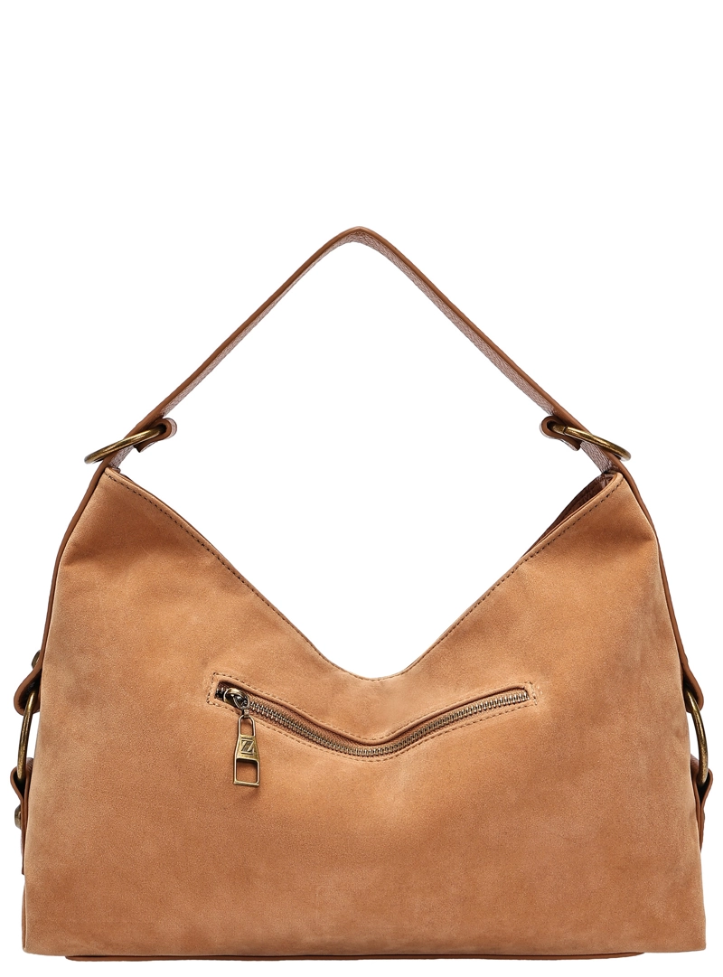 CARTERA TOTE EFECTO GAMUZA Y DETALLE ARGOLLAS ZAPPA - ZAM073X | MARRON CLARO - 6