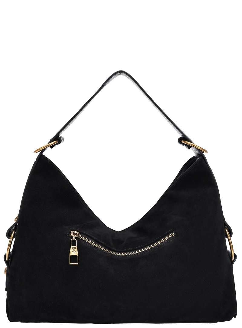 CARTERA TOTE EFECTO GAMUZA Y DETALLE ARGOLLAS ZAPPA - ZAM073X | NEGRO - 2