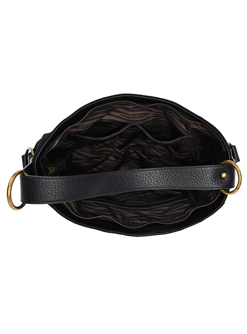 CARTERA TOTE EFECTO GAMUZA Y DETALLE ARGOLLAS ZAPPA - ZAM073X | NEGRO - 4